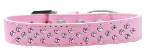 Sprinkles Dog Collar Light Pink Crystals Size 20 Light Pink