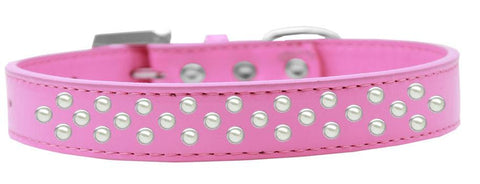 Sprinkles Dog Collar Pearls Size 12 Bright Pink