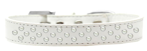 Sprinkles Dog Collar Pearls Size 12 White