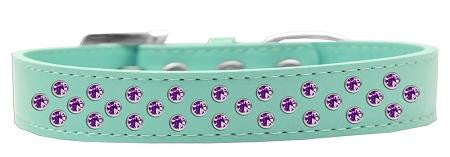 Sprinkles Dog Collar Purple Crystals Size 16 Aqua