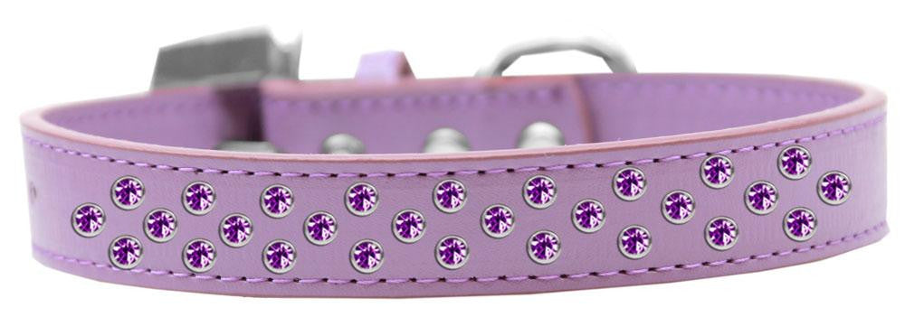 Sprinkles Dog Collar Purple Crystals Size 12 Lavender