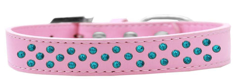 Sprinkles Dog Collar Southwest Turquoise Pearls Size 16 Light Pink