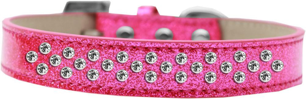 Sprinkles Ice Cream Dog Collar Clear Crystals Size 14 Pink