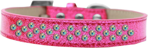 Sprinkles Ice Cream Dog Collar AB Crystals Size 12 Pink