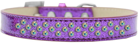 Sprinkles Ice Cream Dog Collar AB Crystals Size 16 Purple