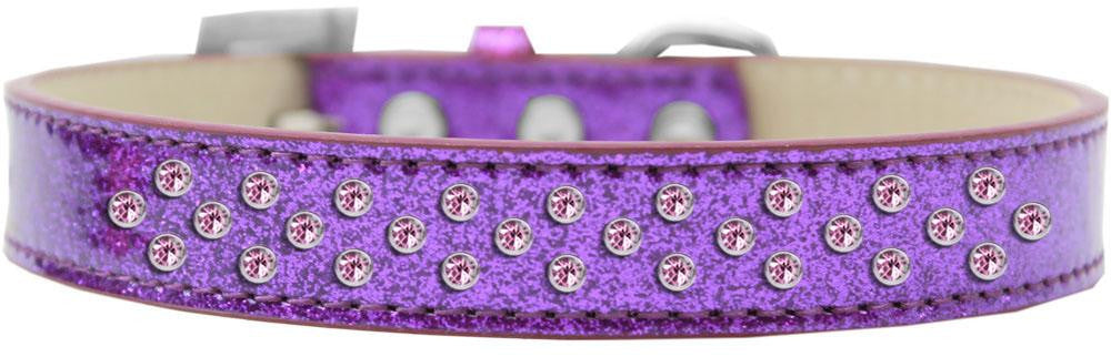 Sprinkles Ice Cream Dog Collar Light Pink Crystals Size 12 Purple