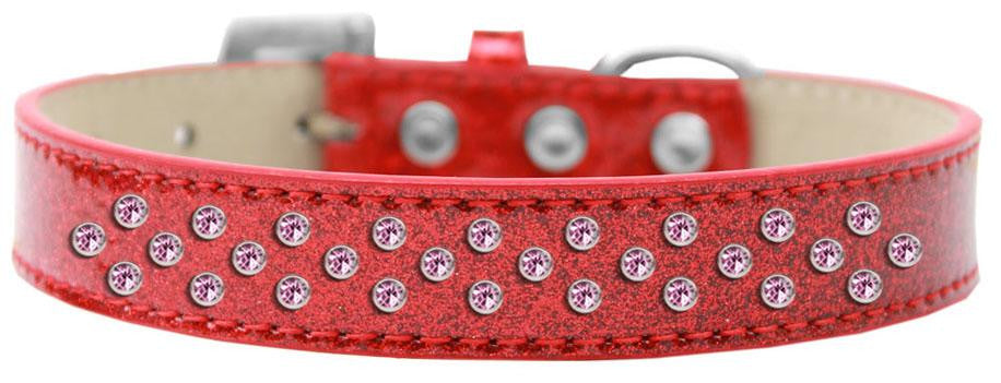 Sprinkles Ice Cream Dog Collar Light Pink Crystals Size 18 Red