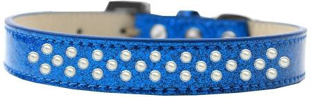 Sprinkles Ice Cream Dog Collar Pearls Size 18 Blue