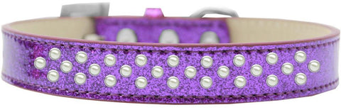 Sprinkles Ice Cream Dog Collar Pearls Size 20 Purple