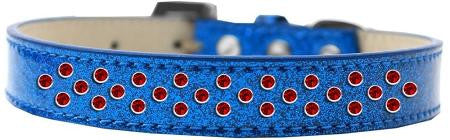 Sprinkles Ice Cream Dog Collar Red Crystals Size 12 Blue