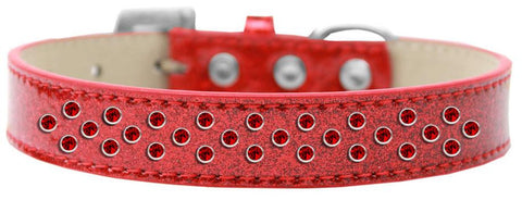 Sprinkles Ice Cream Dog Collar Red Crystals Size 12 Red