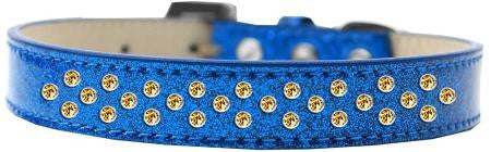 Sprinkles Ice Cream Dog Collar Yellow Crystals Size 14 Blue