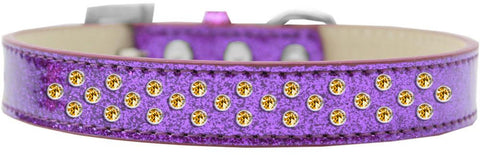 Sprinkles Ice Cream Dog Collar Yellow Crystals Size 12 Purple