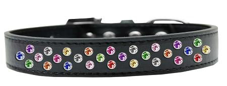 Sprinkles Dog Collar Confetti Crystals Size 12 Black