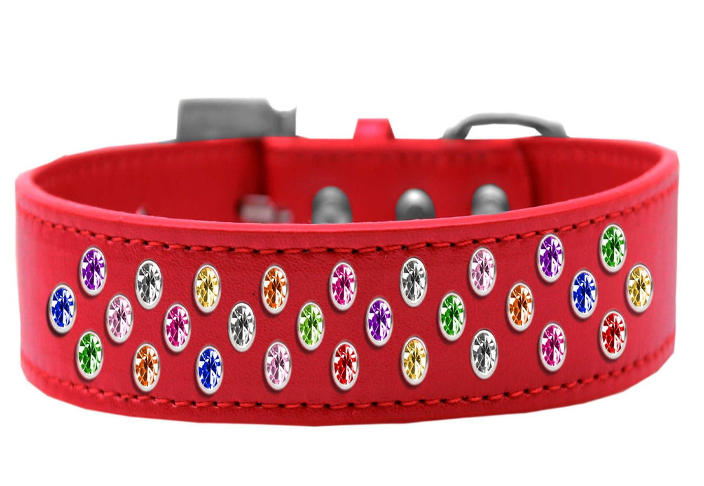 Sprinkles Dog Collar Confetti Crystals Size 12 Red