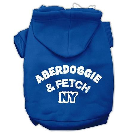 Aberdoggie Ny Screenprint Pet Hoodies Blue Size Lg (14)