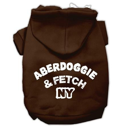 Aberdoggie NY Screenprint Pet Hoodies Brown Size Lg (14)