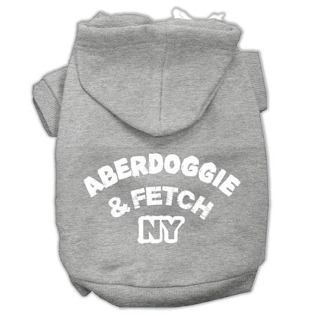 Aberdoggie Ny Screenprint Pet Hoodies Grey Size Med (12)