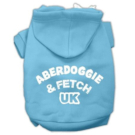 Aberdoggie Uk Screenprint Pet Hoodies Baby Blue Size Lg (14)