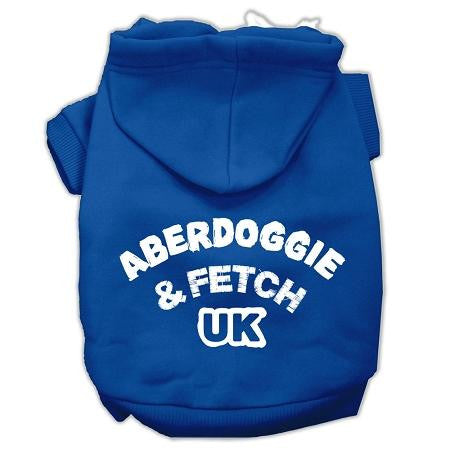 Aberdoggie Uk Screenprint Pet Hoodies Blue Size Lg (14)