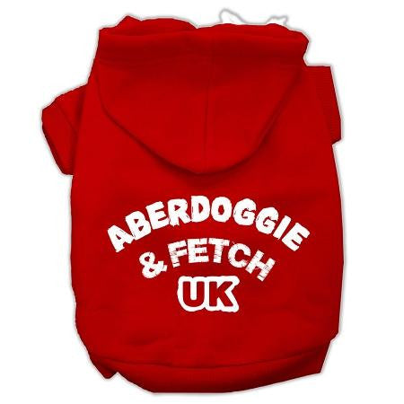 Aberdoggie UK Screenprint Pet Hoodies Red Size Sm (10)