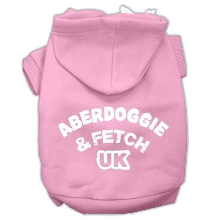 Aberdoggie Uk Screenprint Pet Hoodies Light Pink Size Xs (8)