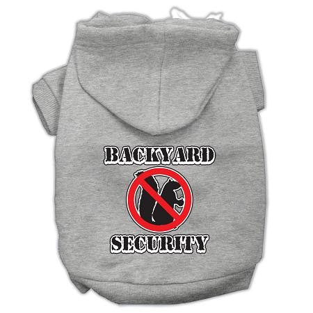 Backyard Security Screen Print Pet Hoodies Grey Size Xl (16)
