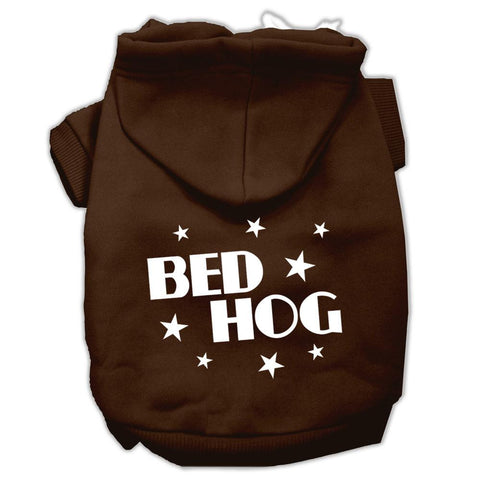 Bed Hog Screen Printed Pet Hoodies Brown Size L (14)