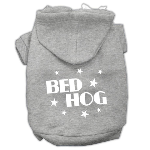 Bed Hog Screen Printed Pet Hoodies Grey Size Lg (14)