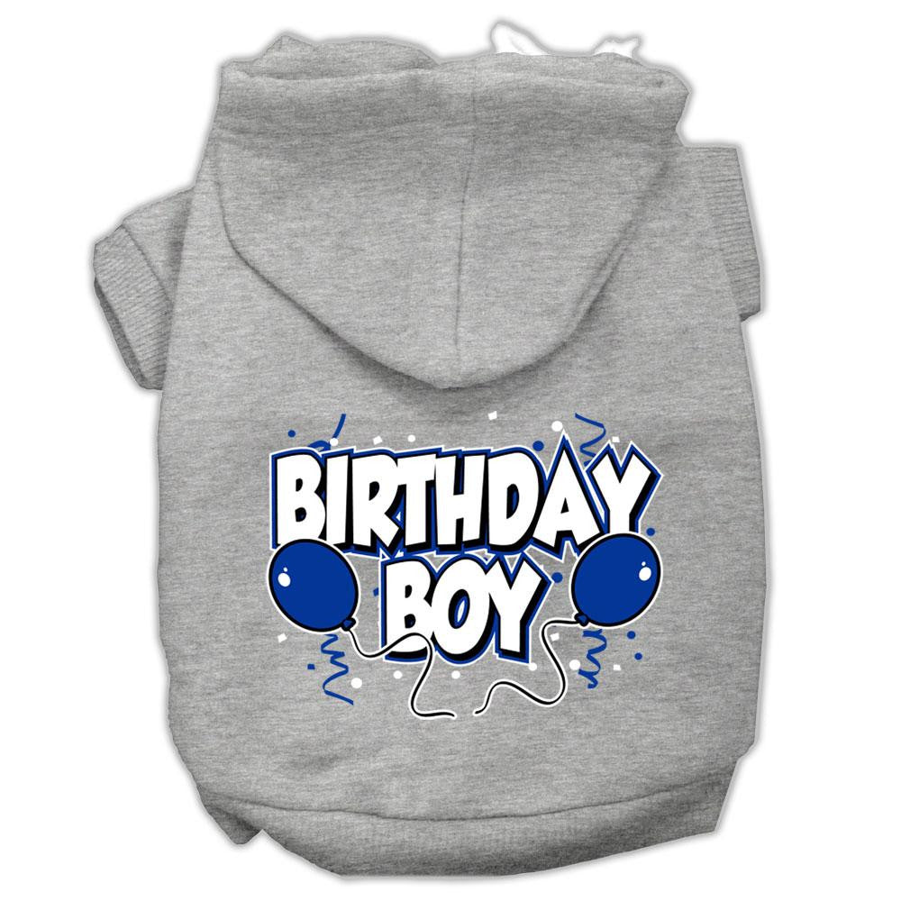 Birthday Boy Screen Print Pet Hoodies Grey Size Xl (16)