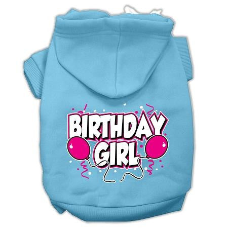 Birthday Girl Screen Print Pet Hoodies Baby Blue Size Lg (14)