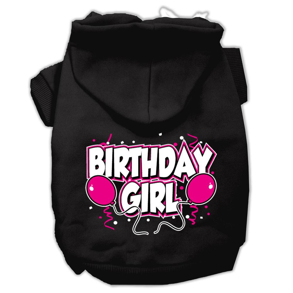 Birthday Girl Screen Print Pet Hoodies Black Size XL (16)