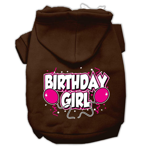 Birthday Girl Screen Print Pet Hoodies Brown Size XXXL (20)