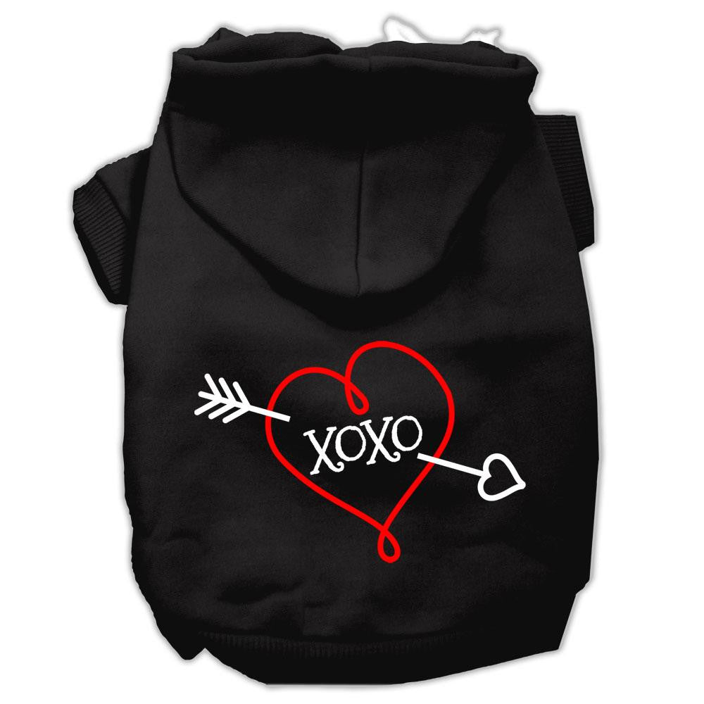 XOXO Screen Print Pet Hoodies Black Size XXL (18)