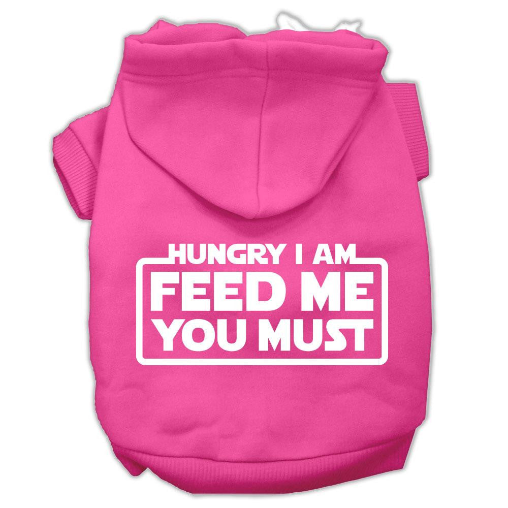 Hungry I Am Screen Print Pet Hoodies Bright Pink Size Sm (10)
