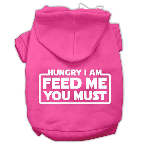 Hungry I Am Screen Print Pet Hoodies Bright Pink Size Sm (10)