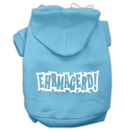 Ehrmagerd Screen Print Pet Hoodies Baby Blue Size Lg (14)