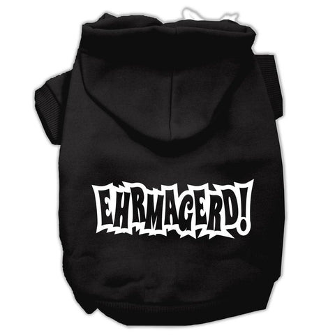 Ehrmagerd Screen Print Pet Hoodies Black Size Lg (14)