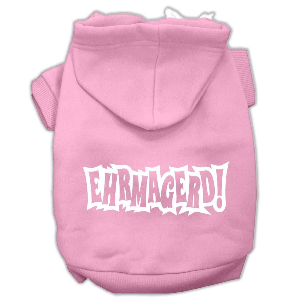 Ehrmagerd Screen Print Pet Hoodies Light Pink Size XXXL (20)