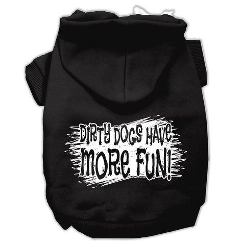 Dirty Dogs Screen Print Pet Hoodies Black Size Sm (10)