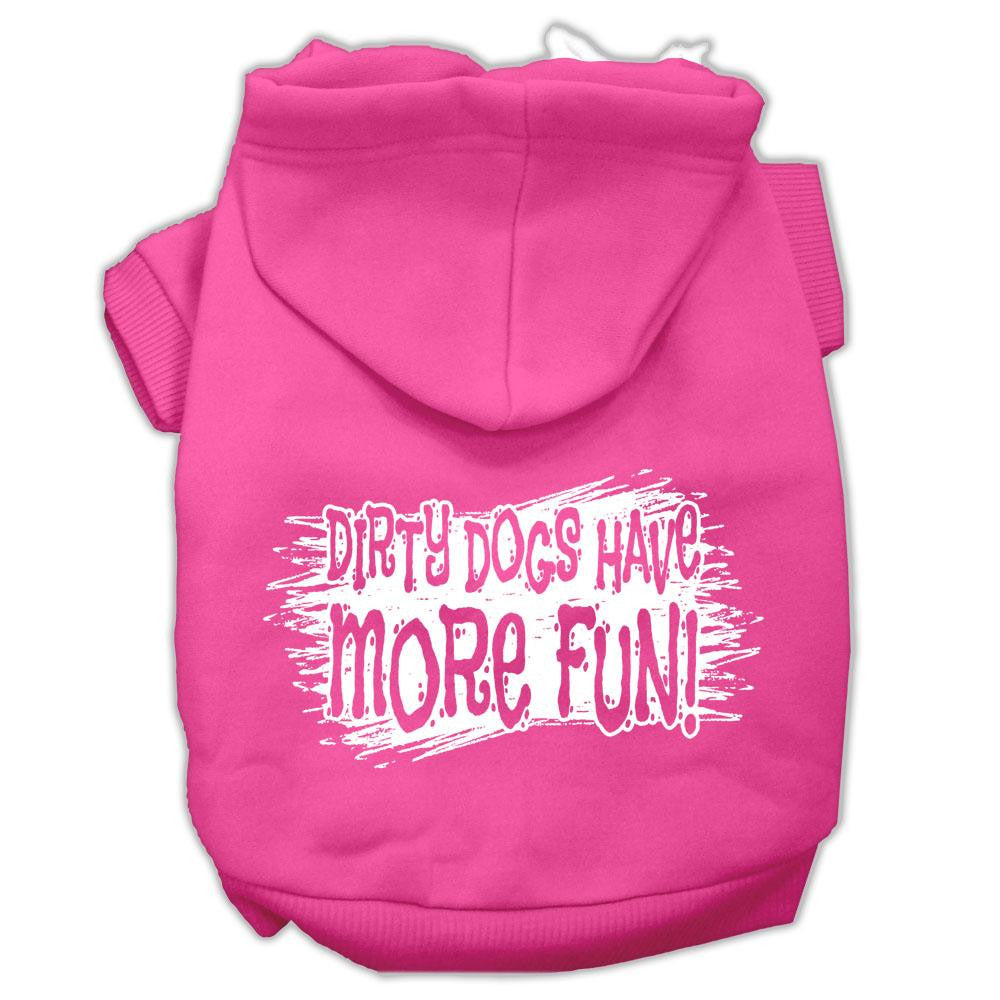 Dirty Dogs Screen Print Pet Hoodies Bright Pink Size XXXL (20)