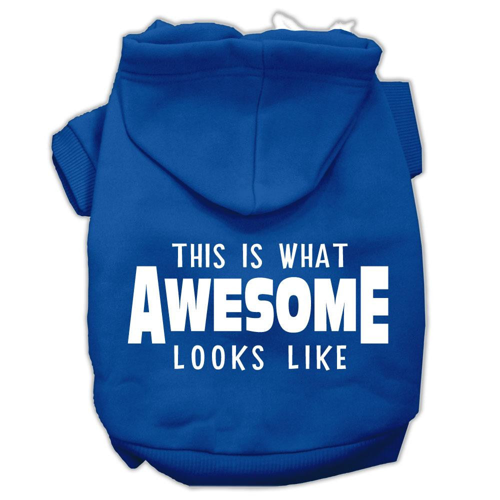 This Is What Awesome Looks Like Dog Pet Hoodies Blue Size Lg (14)