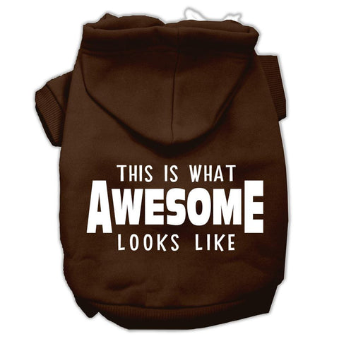 This is What Awesome Looks Like Dog Pet Hoodies Brown Size Lg (14)