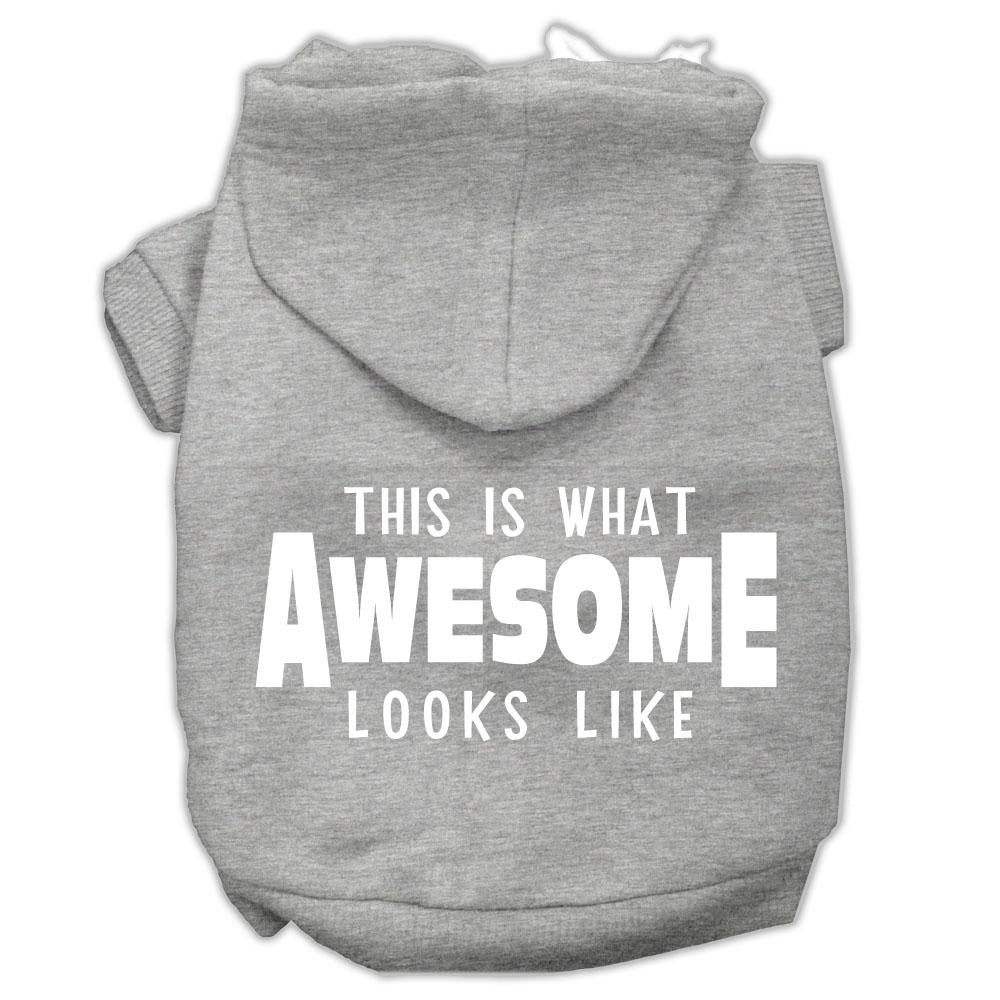 This Is What Awesome Looks Like Dog Pet Hoodies Grey Size Lg (14)