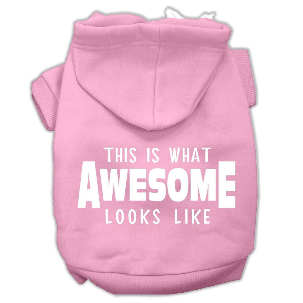 This Is What Awesome Looks Like Dog Pet Hoodies Light Pink Size Lg (14)