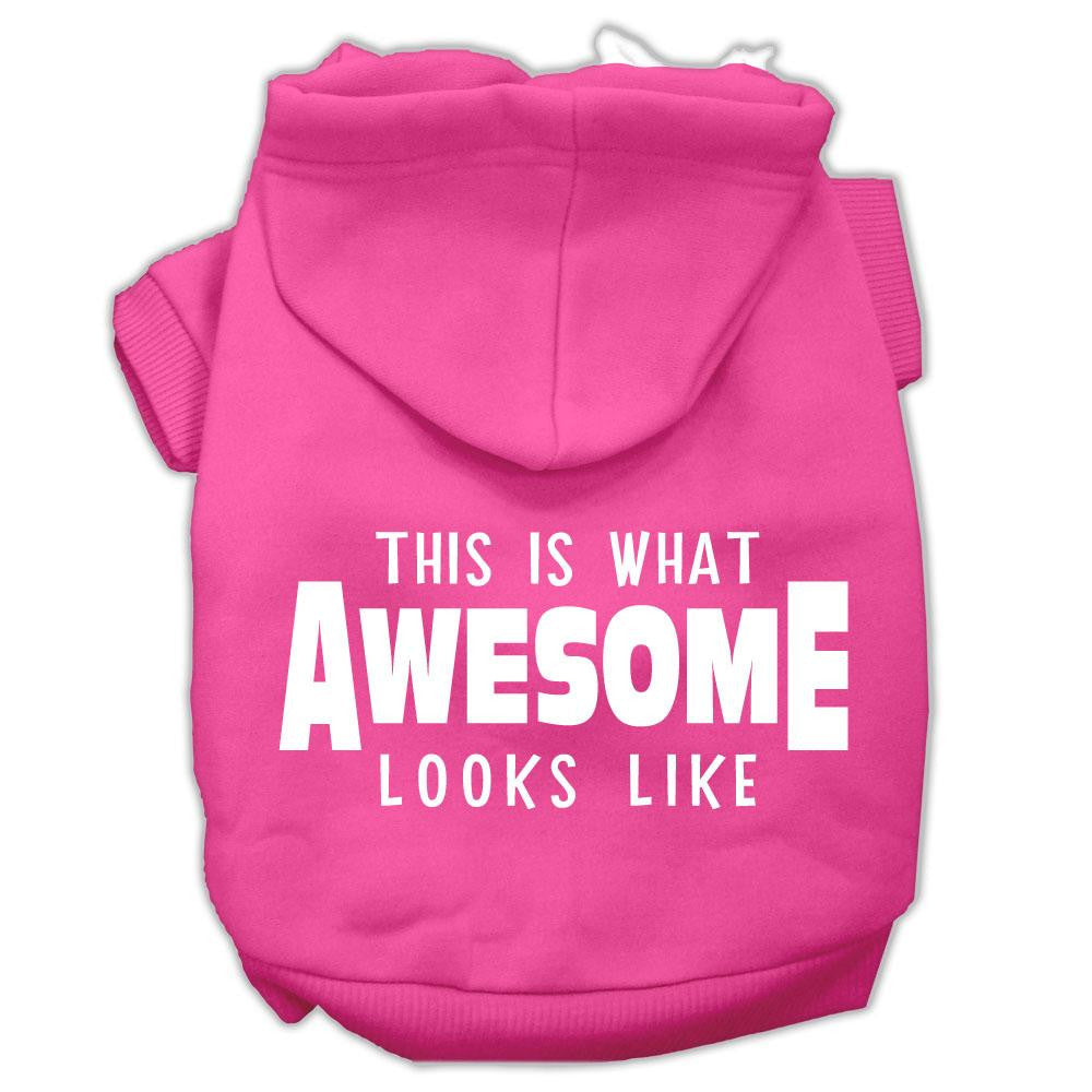 This Is What Awesome Looks Like Dog Pet Hoodies Bright Pink Size Med (12)