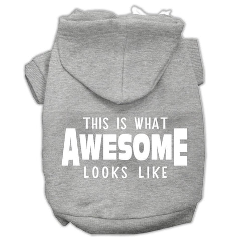 This Is What Awesome Looks Like Dog Pet Hoodies Grey Size Med (12)