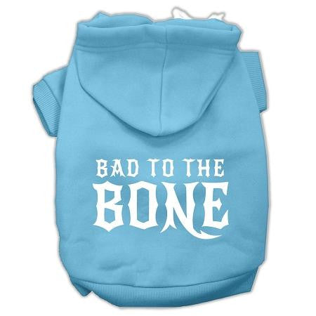 Bad To The Bone Dog Pet Hoodies Baby Blue Size Sm (10)