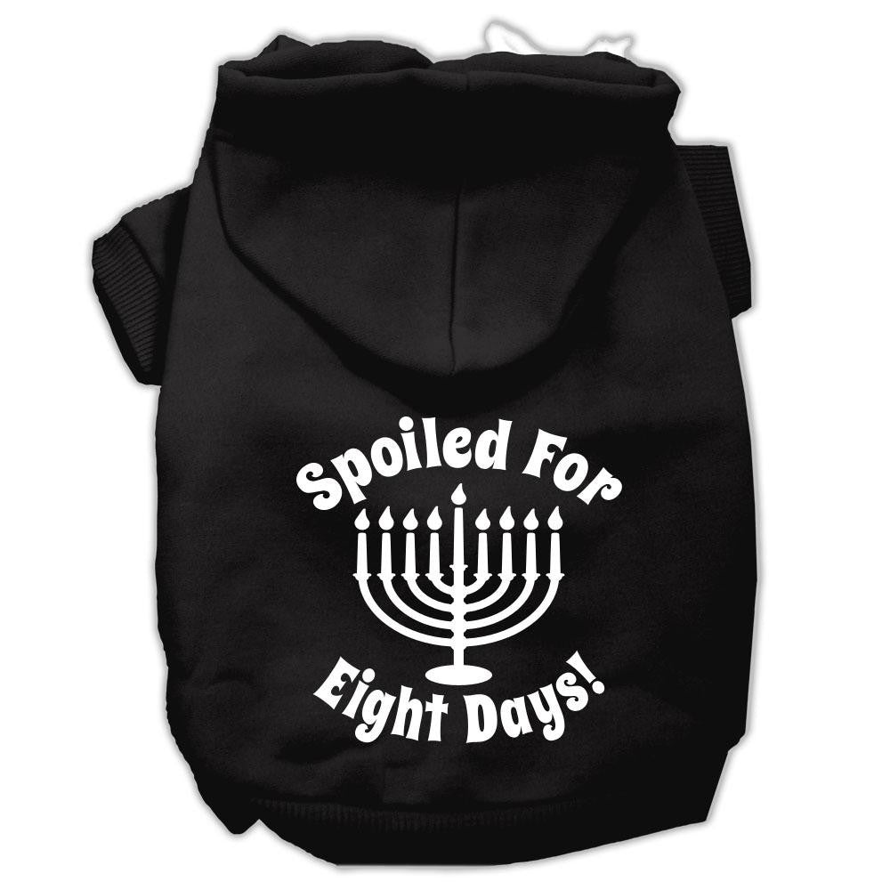 Spoiled for 8 Days Screenprint Dog Pet Hoodies Black Size Lg (14)