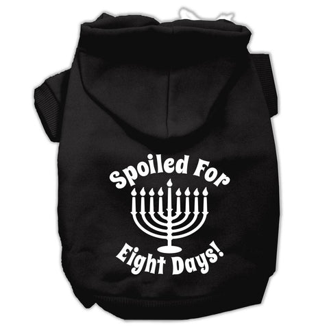 Spoiled for 8 Days Screenprint Dog Pet Hoodies Black Size XS (8)